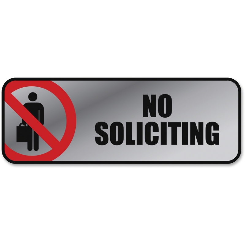 COSCO No Soliciting Image/Message Sign 098208 COS098208
