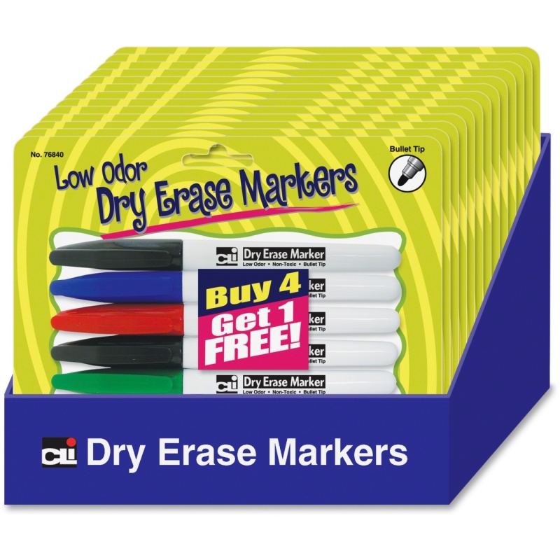 CLI Dry Erase Markers Set Display 76840ST LEO76840ST