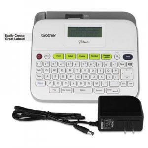 Brother P-Touch PT-D400AD Versatile Label Maker with AC Adapter, White BRTPTD400AD PTD400AD