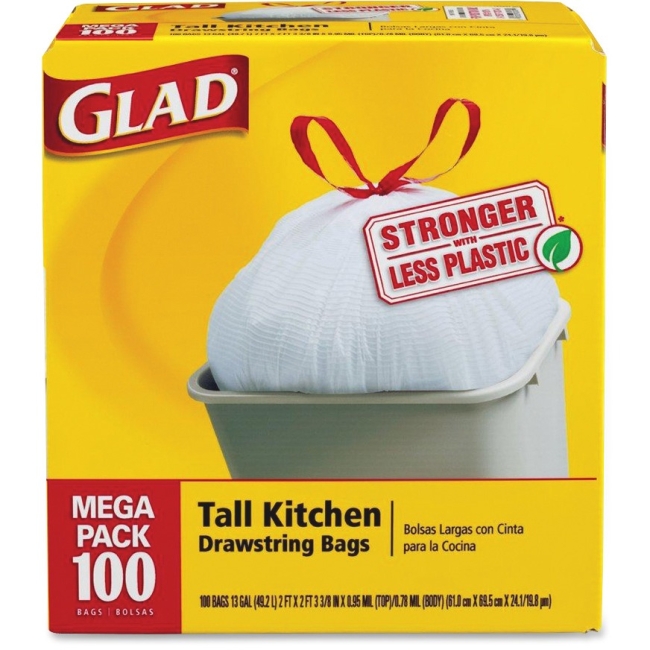 Glad Tall Kitchen Drawstring Bags 78526CT CLO78526CT