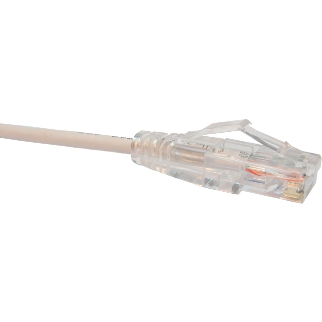 Unirise Clearfit Slim Cat6 Patch Cable, Snagless, White, 2ft CS6-02F-WHT