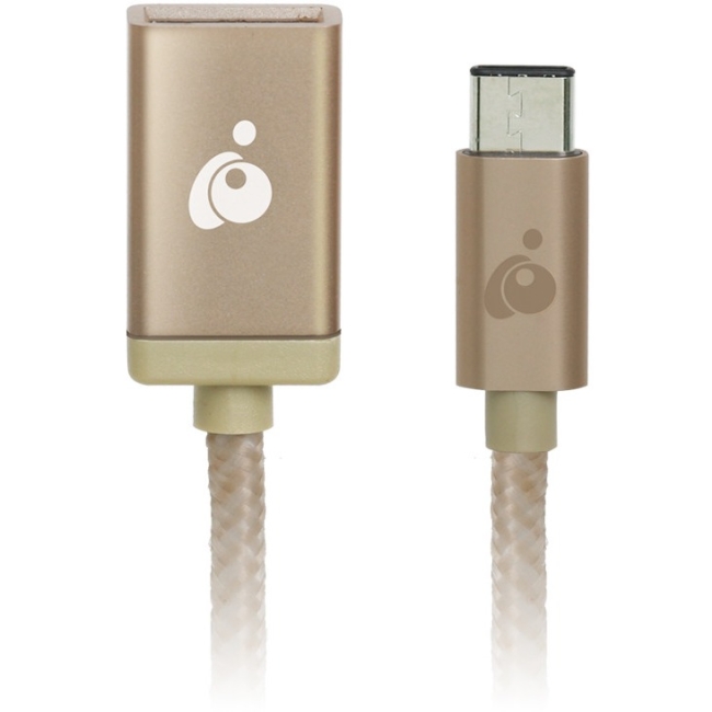 Iogear Charge & Sync USB-C to USB Type-A Adapter - Gold G2LU3CAF10-GLD