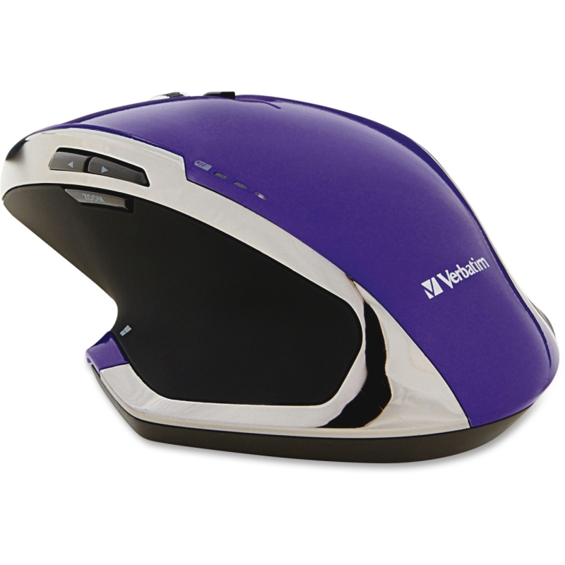 Verbatim Wireless Desktop 8-Button Deluxe Blue LED Mouse - Purple 99020