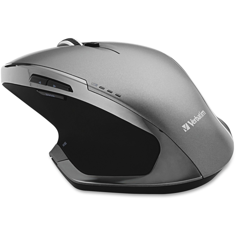 Verbatim Wireless Desktop 8-Button Deluxe Blue LED Mouse - Graphite 98622 VER98622