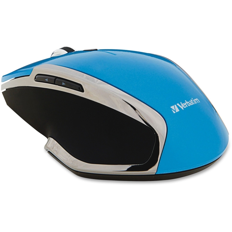 Verbatim Wireless Notebook 6-Button Deluxe Blue LED Mouse - Blue 99016