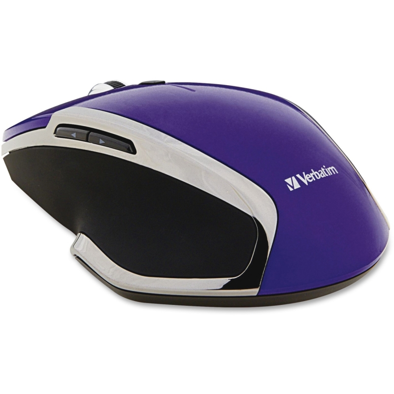 Verbatim Wireless Notebook 6-Button Deluxe Blue LED Mouse - Purple 99017