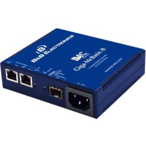 B+B 1000 Mbps Compact 3 Port Media Converter 856-30600