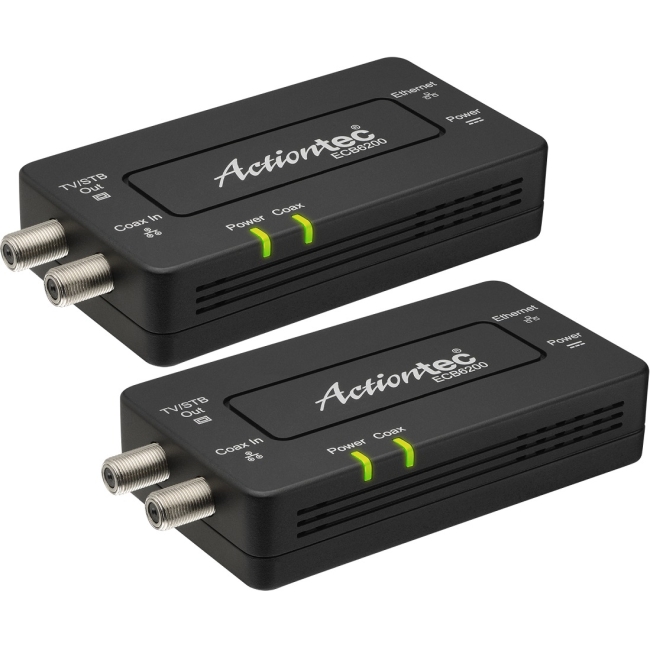Actiontec Bonded MoCA 2.0 Ethernet to Coax Network Adapter - 2-pack ECB6200K02 ECB6200
