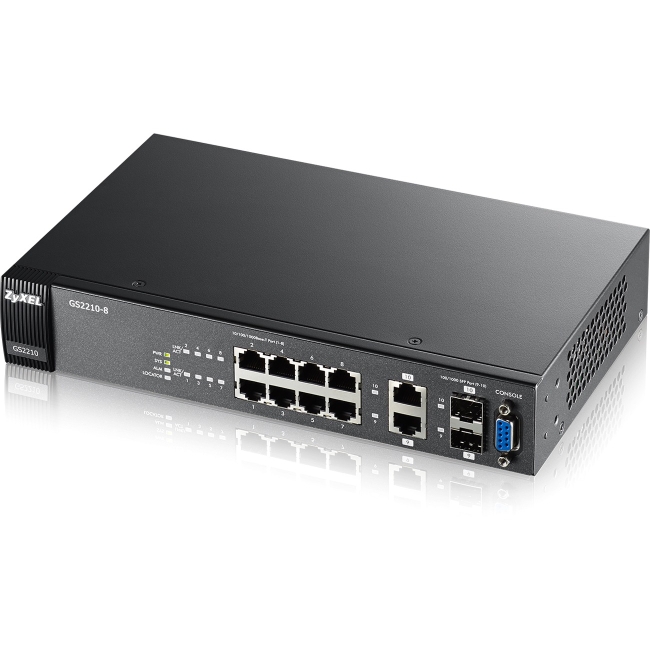 ZyXEL 8-Port GbE L2 Switch GS2210-8