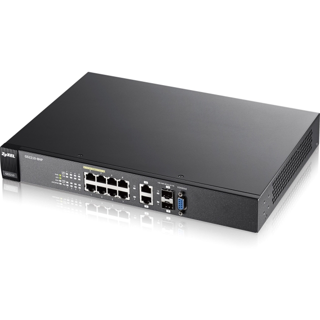 ZyXEL 8-port GbE L2 PoE Switch GS2210-8HP