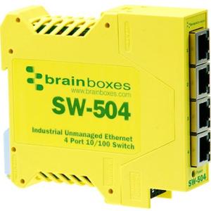 Brainboxes Industrial Unmanaged Ethernet Switch 4 Ports SW-504-X20M SW-504