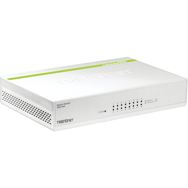 TRENDnet 16-Port Gigabit GREENnet Switch TEG-S16D