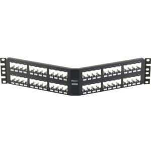 Panduit 48-Port Angled All Metal Patch Panel, 2 RU. CPA48BLY