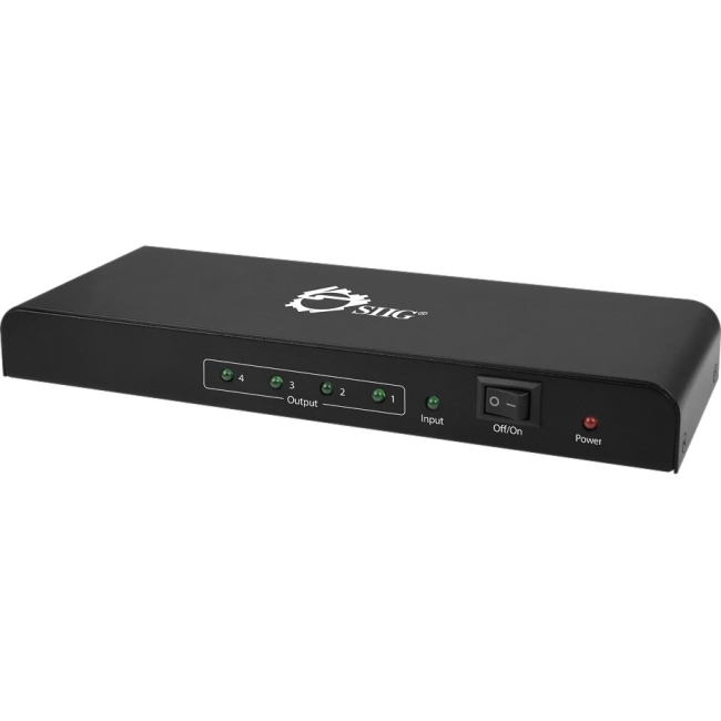 SIIG 4Kx2K HDMI 4-Port Splitter with 3D Supported CE-H22C12-S1