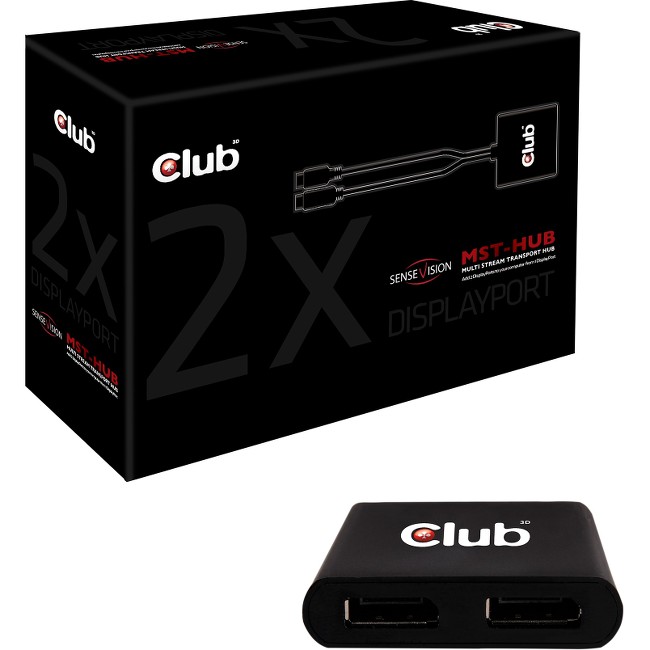 Club 3D Multi Stream Transport (MST) Hub DisplayPort 1-2 CSV-5200