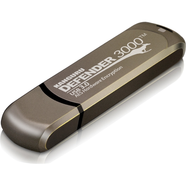 Kanguru Defender 3000, Secure FIPS 140-2 SuperSpeed USB 3.0 Flash Drive, 8G KDF3000-8G