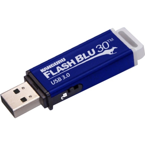 Kanguru FlashBlu30 with Physical Write Protect Switch SuperSpeed USB 3.0 Flash Drive ALK-FB30-128GB