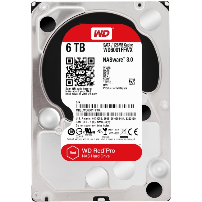 Western Digital Red Pro 6 TB High-Capacity NAS Storage WD6001FFWX