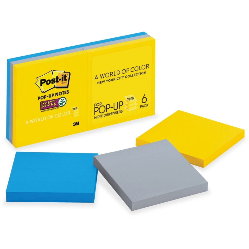 Post-it NYork Color Super Sticky Pop-up Notes R3306SSNY MMMR3306SSNY