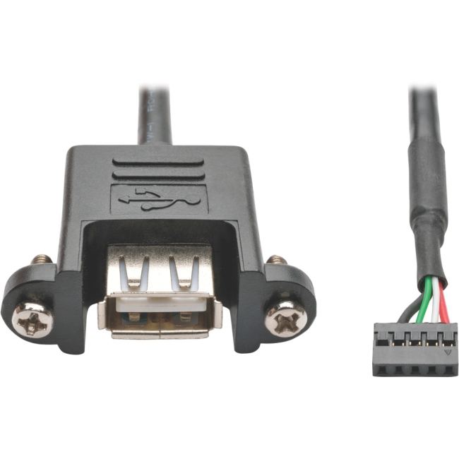 Tripp Lite USB 2.0 Hi-Speed Panel Mount Cable, 3 ft U024-003-5P-PM