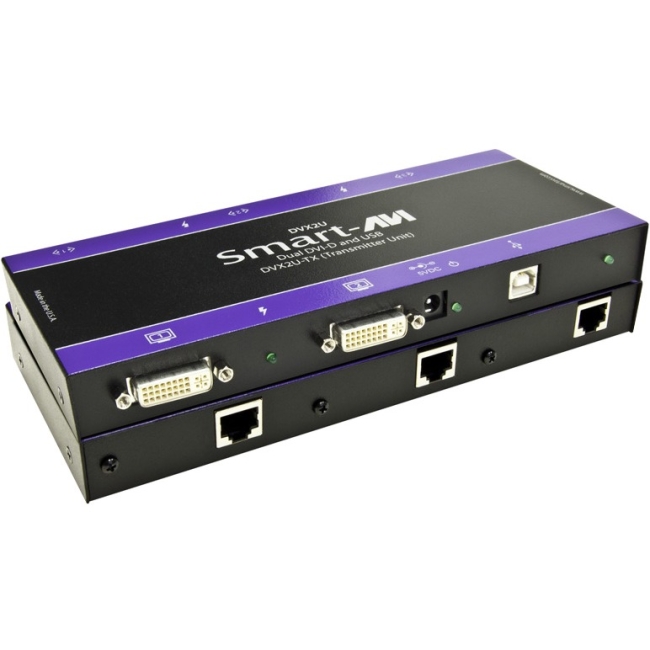SmartAVI 2 DVI-D and USB over CAT6 STP Extender DVX-2US DVX2US