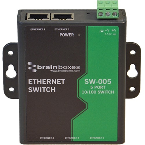 Brainboxes Unmanaged Ethernet Switch 5 Ports SW-005-X100M SW-005