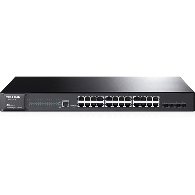 TP-LINK JetStream 24-Port Gigabit L2 Managed Switch with 4 SFP Slots T2600G-28TS