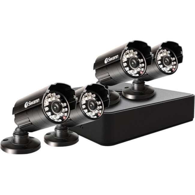 Swann Compact Security System - 8 Channel Digital Video Recorder & 4 Cameras SWDVK-8ALP14-US