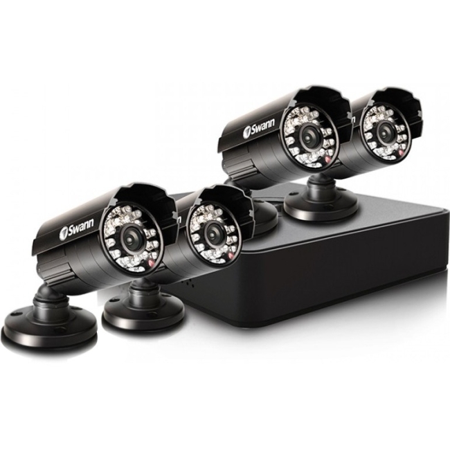 Swann Compact Security System - 4 Channel Digital Video Recorder & 4 Cameras SWDVK-4ALP14-US