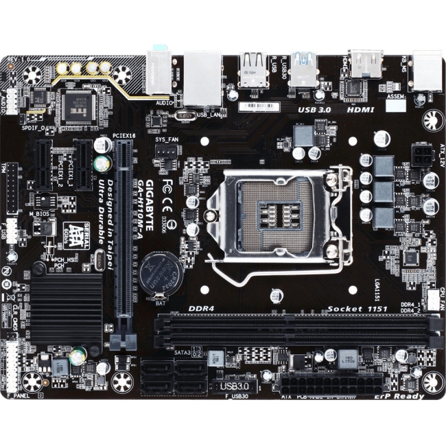 Gigabyte Ultra Durable (rev. 1.0) Desktop Motherboard GA-H110M-A