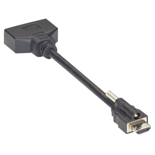 Black Box Locking HDMI Cable, Male, to DVI Adapter, Female, 15-cm VAL-HDMIDVI