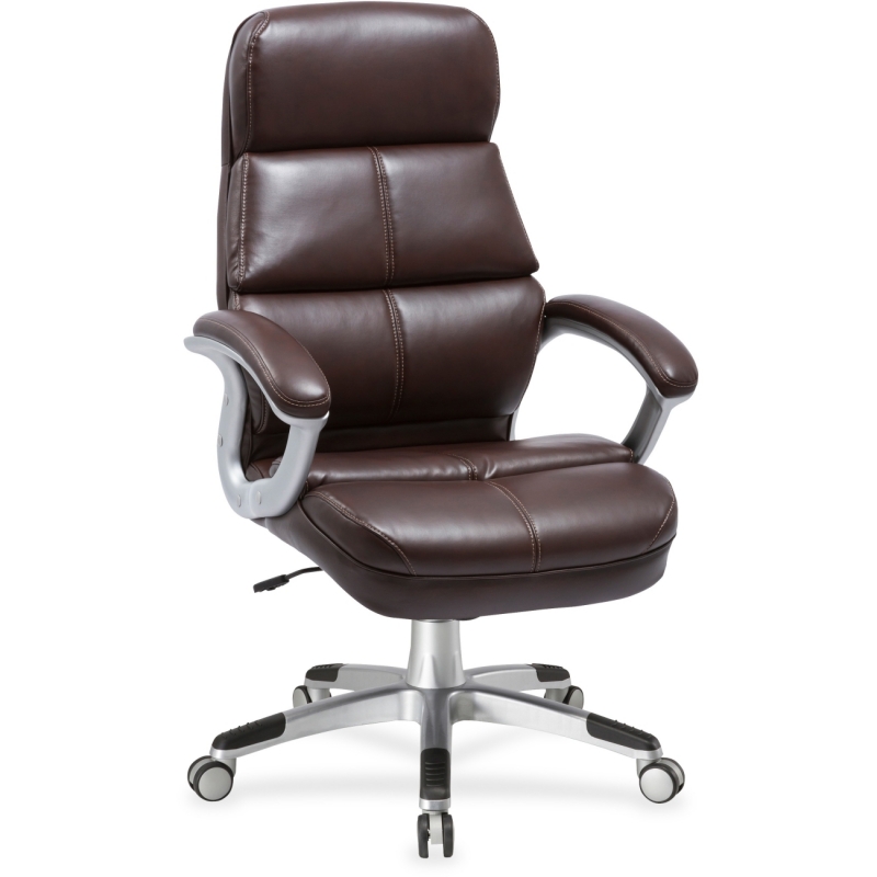 Lorell Brown Bonded Leather High-back Chair 59562 LLR59562