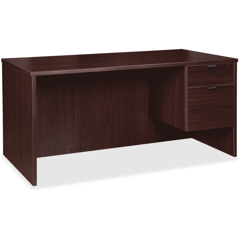 Lorell Prominence 79000 Espresso Desk with Right Pedestal 79186 LLR79186