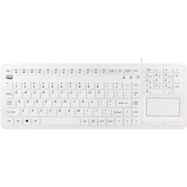 Adesso SlimTouch 270 - Antimicrobial Waterproof Touchpad Keyboard AKB-270UW
