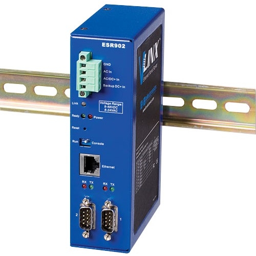 B+B 2 Port Ethernet Serial Server, DIN, Wide Temperature ESR902