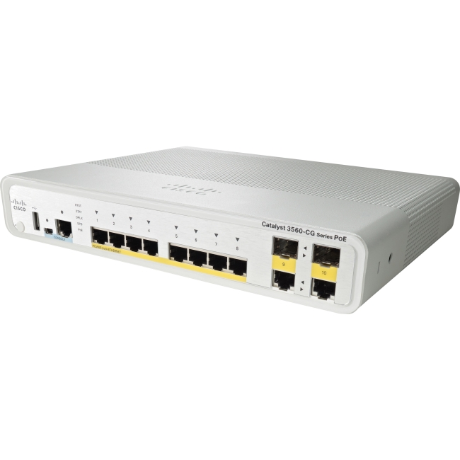 Cisco Catalyst Compact Switch - Refurbished WS-C3560CG-8TCS-RF WS-C3560CG-8TC-S