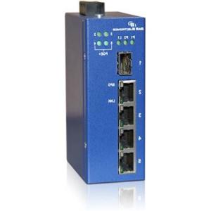 B+B 5 Port Industrial PoE+ Ethernet Switch with SFP Port for Fast Ethernet Fiber ESWP205-1SFP-T