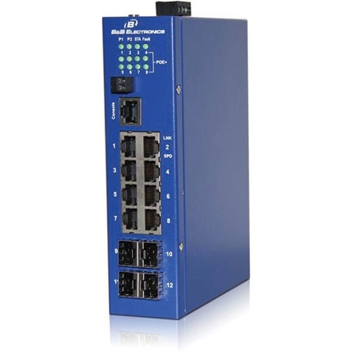 B+B Ethernet Switch ESWGP512-4SFP-T
