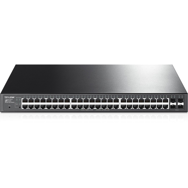 TP-LINK JetStream 48-Port Gigabit Smart PoE+ Switch with 4 SFP Slots T1600G-52PS