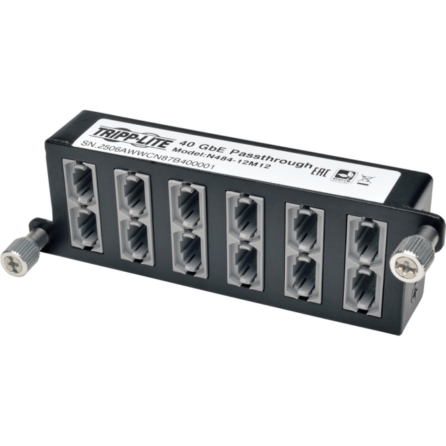 Tripp Lite 40Gb Pass-Through Cassette - (x12) 12-Fiber MTP/MPO N484-12M12