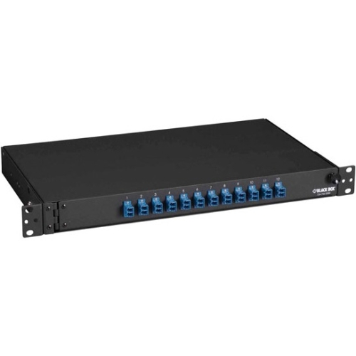 Black Box Rackmount Fiber Panels, 1U, Loaded with (24) Single-Mode/Multimode Connectors JPM380A