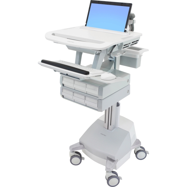 Ergotron StyleView Laptop Cart, SLA Powered, 6 Drawers SV44-1161-1 SV44