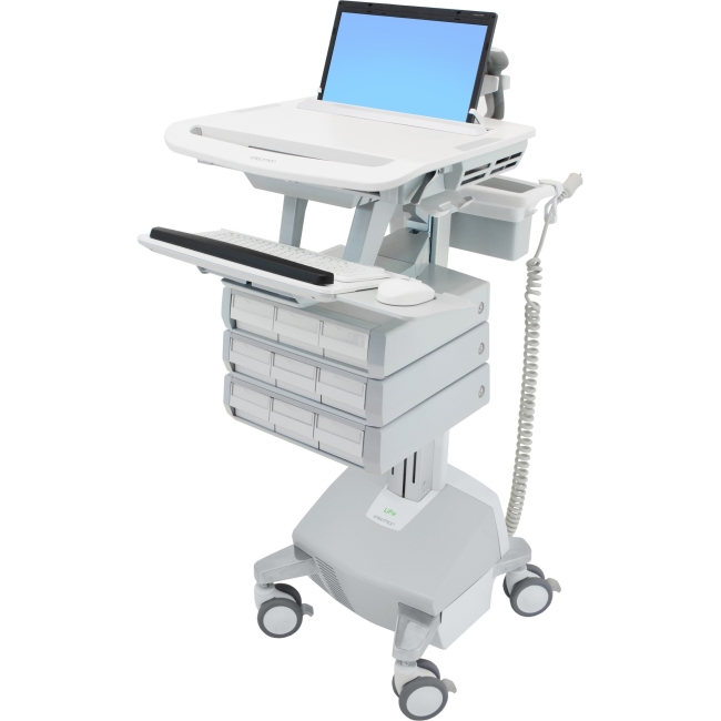 Ergotron StyleView Laptop Cart, LiFe Powered, 9 Drawers SV44-1192-1 SV44