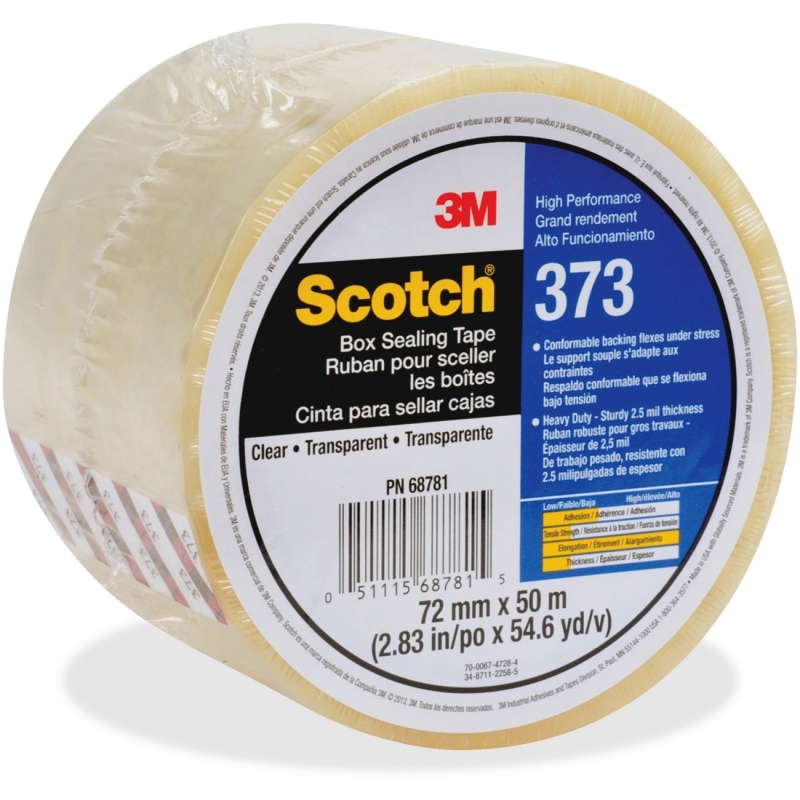 Scotch 373 Box Sealing Tape 37372X50CL MMM37372X50CL