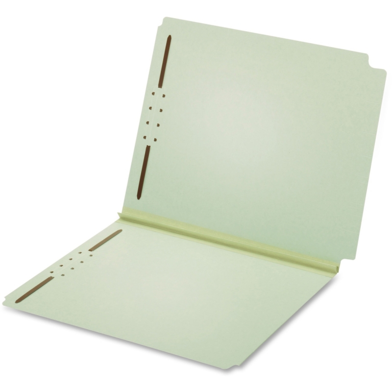 Globe-Weis Dual Tab Pressboard Folder, 2 Fasteners, 2" Expansion, Letter, Light Green 45715 PFX45715