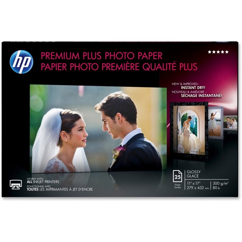 HP Premium Plus Glossy Tabloid Photo Paper CV065A HEWCV065A