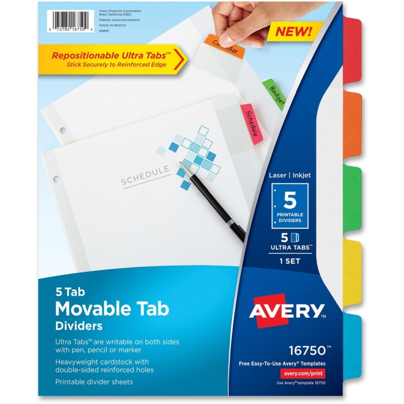Avery Ultra Tab Heavyweight Paper Dividers 16750 AVE16750