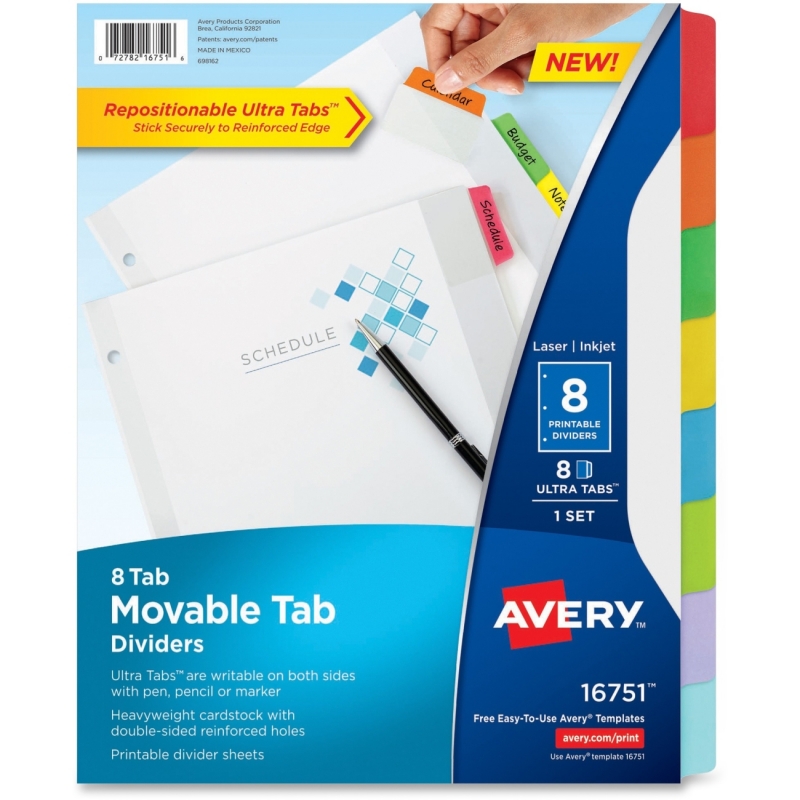 Avery Ultra Tab Heavyweight Paper Dividers 16751 AVE16751