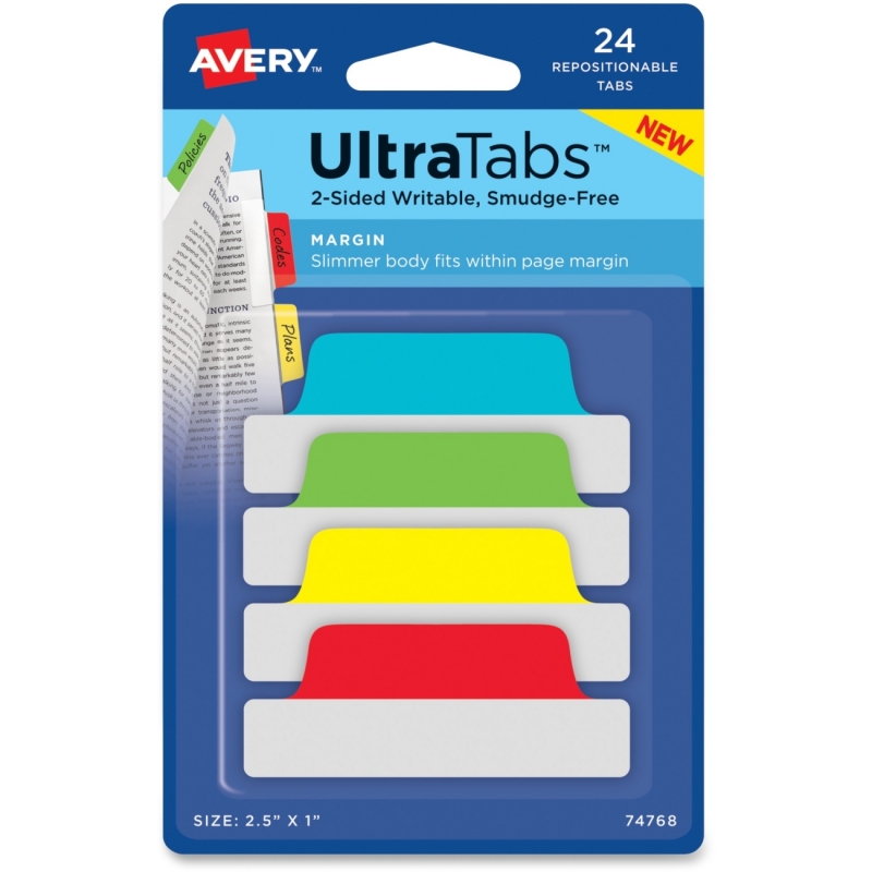 Avery Ultra Margin Tabs 74768 AVE74768