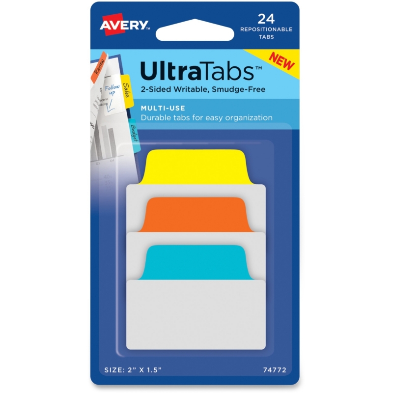 Avery Ultra Repositionable Tabs 74772 AVE74772